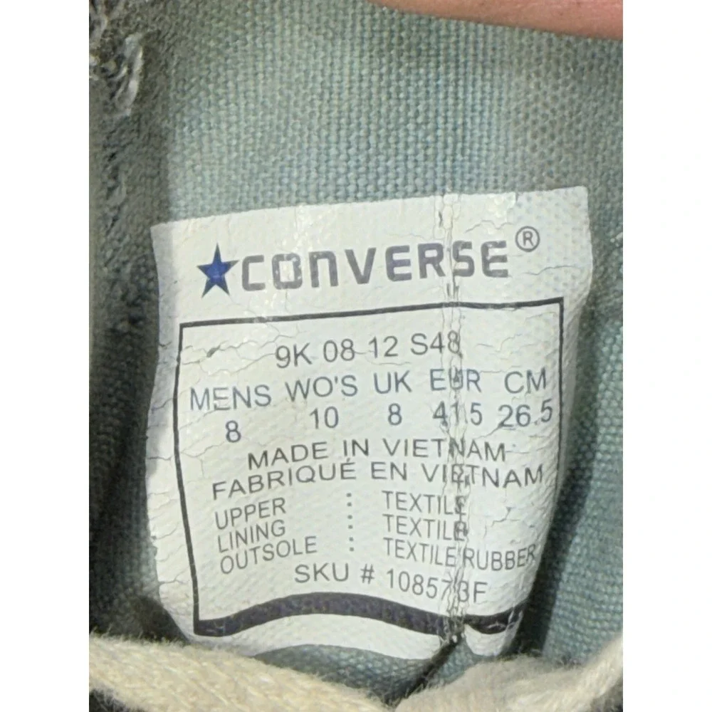 Vintage Converse Mens 8 Womens 10 Colorful Graffiti AOP Skate Shoes Y2K Sneakers